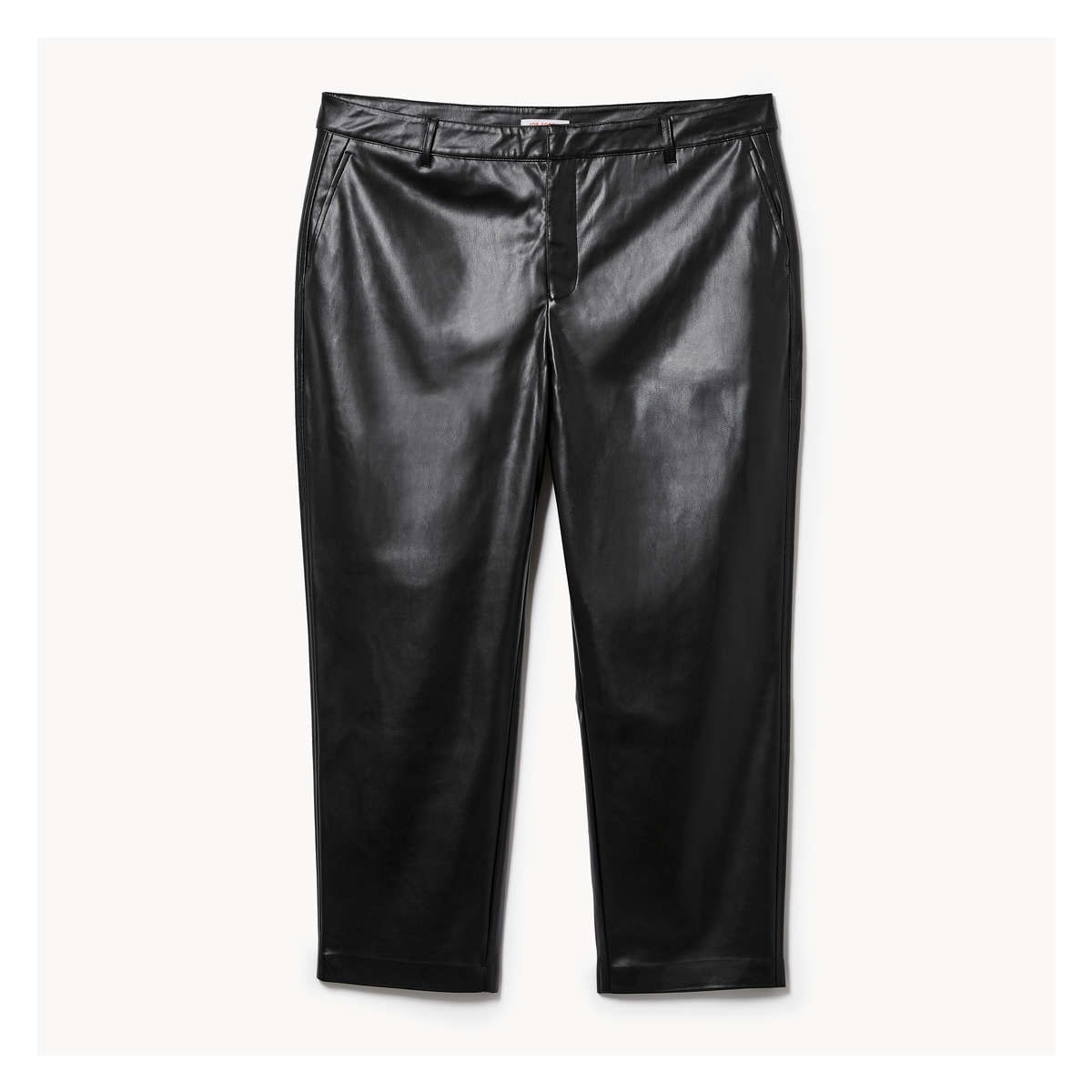 Black pu trousers best sale